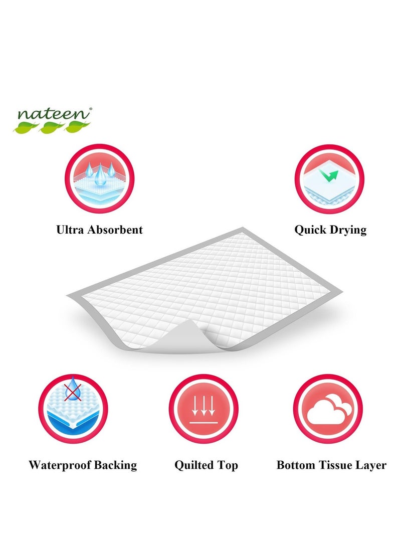 nateen Disposable Incontinence Underpad, 60 X 90 Cm,10 Pieces,High Absorbency Mats,Super Absorbent Bed Pads For Mattress Furniture Sofa Chair Protector. - Image 4